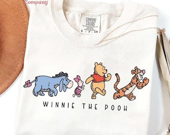 Winnie The Pooh Retro Style Png, Magic Kingdom PNG, Family Trip 2025 Png, Magic Castle Png, Retro Pooh & Friends Png, Digital Download, Png