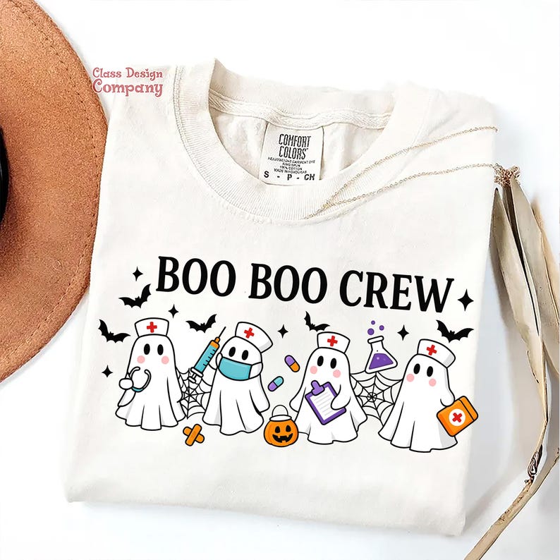 Halloween Nurse PNG, Boo Boo Crew PNG, Ghost Nurse Png, Halloween, Cute Ghost Png, Halloween Png, Nursing Png, Spooky Png, Instant Download