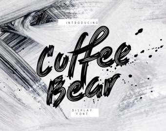 Coffee Bear Font, Handwritten Stylish Fonts, Cursive Calligraphy Fonts, Brush Crafting Fonts, Branding Fonts, Fonts for Cricut