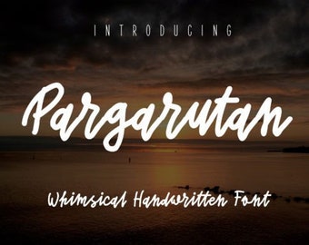 Pargarutan Font, Unique Script Font, Signature Font, Modern Retro Calligraphy, Classic Boho Font, Elegant Font, Procreate Font