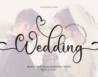 Wedding Font, Stylish Script Font, Handwritten Font, Personal Modern Font, Calligraphy Font, Brush Font Procreate Font, Logo Font