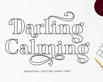 Darling Calming Font, Modern Font, Handwritten Font, Personal Display Font, Calligraphy Font, Elegant Font, Procreate Font, Logo Font