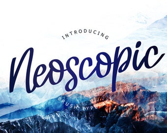 Neoscopic Brush Font, Modern Font, Handwritten Font, Personal Display Font, Calligraphy Font, Elegant Font, Procreate Font, Logo Font