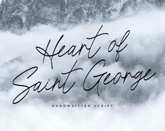 Heart of Saint George Font, Unique Script Font, Signature Font, Modern Retro Calligraphy, Classic Boho Font, Elegant Font, Procreate Font