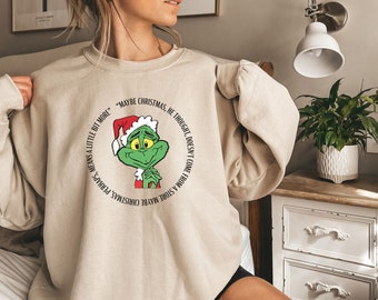 Grinch Quote Sweater - Etsy