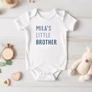 Custom Little Bro Onesie®,  Little Brother Tee, Sibling Matching Outfits, Sibling Onesie®