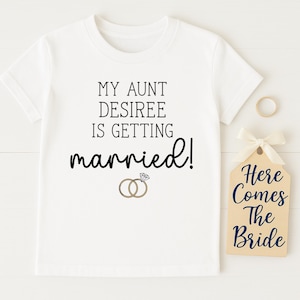 Aunt Engagement Announcement Set, My Aunt Is Getting Married Onesie®, Wedding Announcement Idea, Bridal Shower Gift, Wedding Day