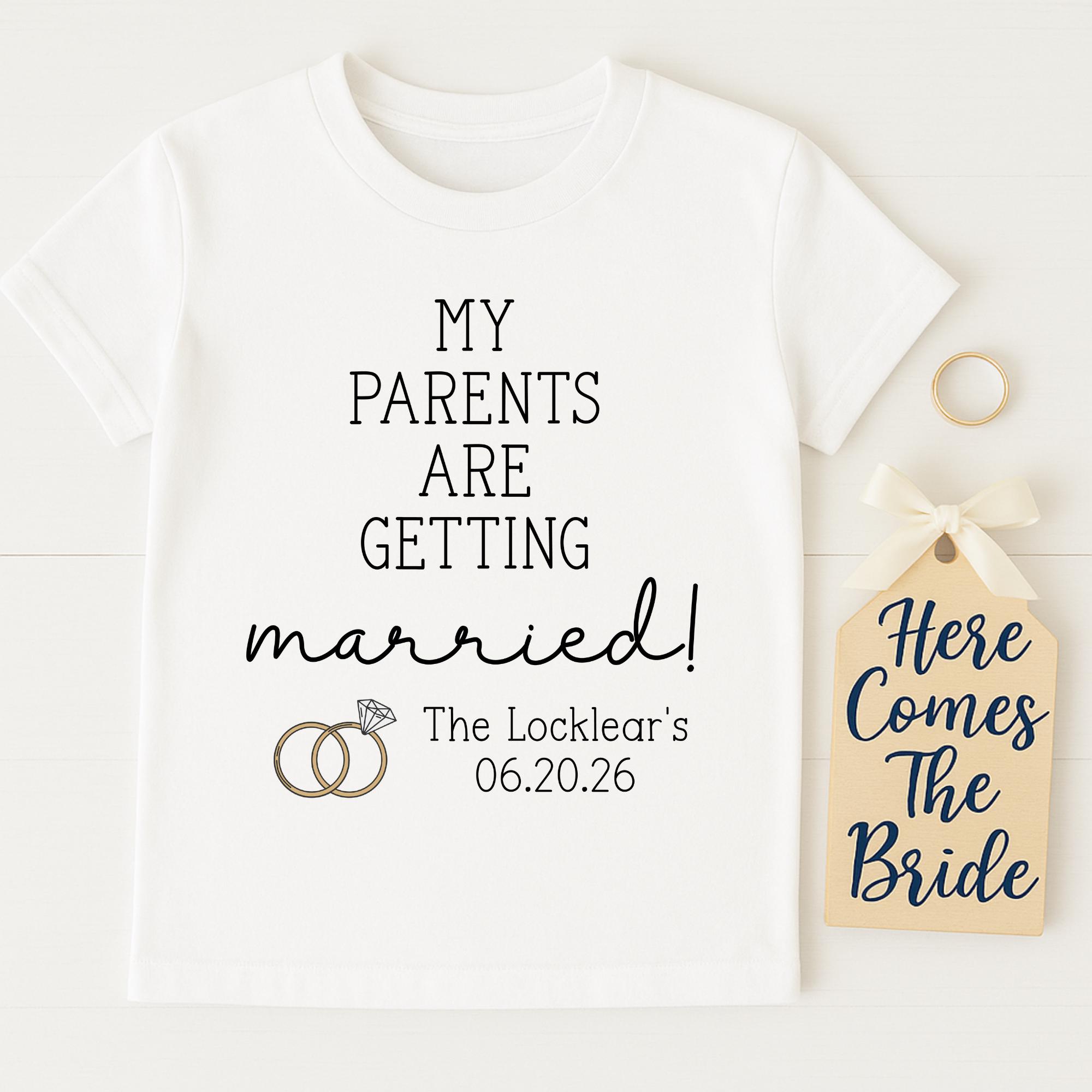 Parents Getting Married Onesie®: Wedding Announcement Idea, Bridal Shower Gift