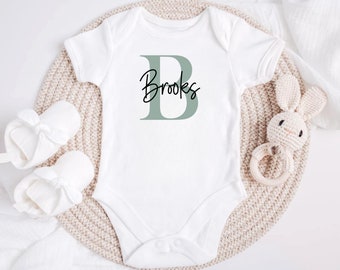 Custom Name Initial Onesie®,  Boho Kids Name Shirt, Personalized Onesie®