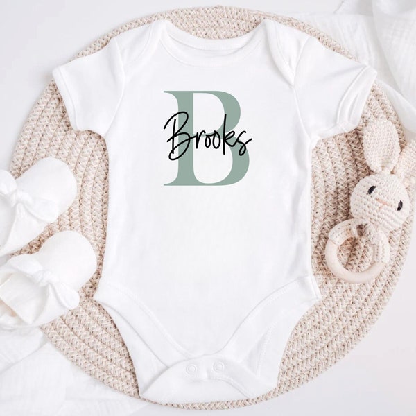 Custom Name Initial Onesie®,  Boho Kids Name Shirt, Personalized Onesie®