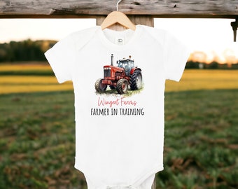 Farmer In Training Onesie® | Farmer in Training Onesie® | Farm Baby Onesie® | Personalized Farming Baby Outfit | Tractor Onesie®