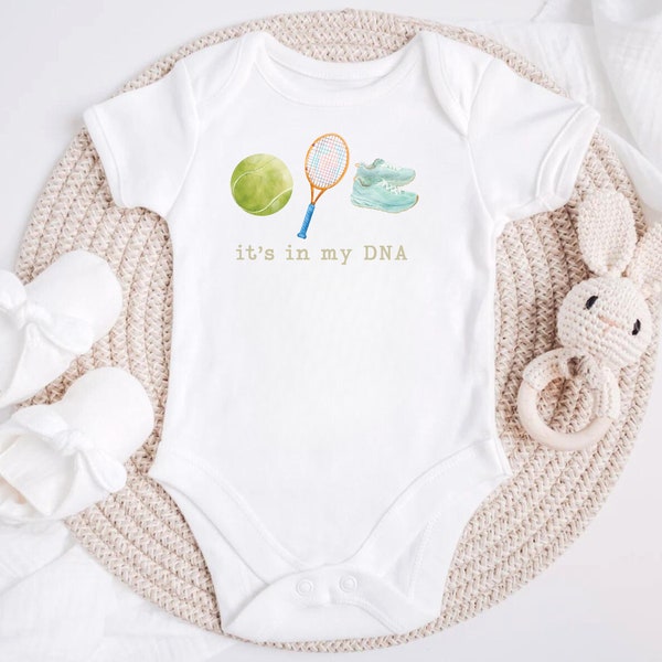 It's In My DNA Onesie®, Tennis Onesie®, Tennis Baby Gift, Game Day Onesie®, Tennis Bodysuit, Tennis Baby