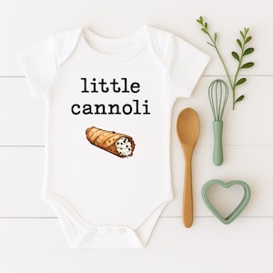 Cannoli Baby Onesie®: Italian Food Bodysuit, Organic Option