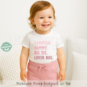 Personalized Kids Nickname Shirt: Boho Pinks Custom Name Tee