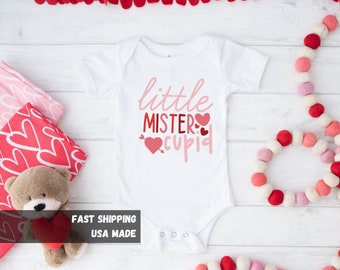 Little Mister Cupid Boho Onesie®, Baby Boy Valentine Onesie®, Valentine's Day Baby Outfit, Boho Valentine's Day Outfit