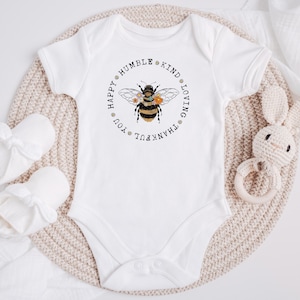 Bee Affirmations Baby Onesie®: Organic Cotton Bumblebee Outfit