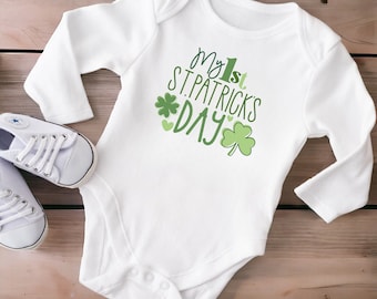 My First St Patrick's Day Onesie®, Baby St Patrick's Day Onesie®, March Baby Outfit, Boho Patrick's Day Outfit