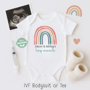 IVF Onesie®,  Tiny Miracle Baby Bodysuit, Custom Rainbow Baby, Miracle Baby Onesie®, Rainbow Baby Onesie®, Infertility, Organic Clothing