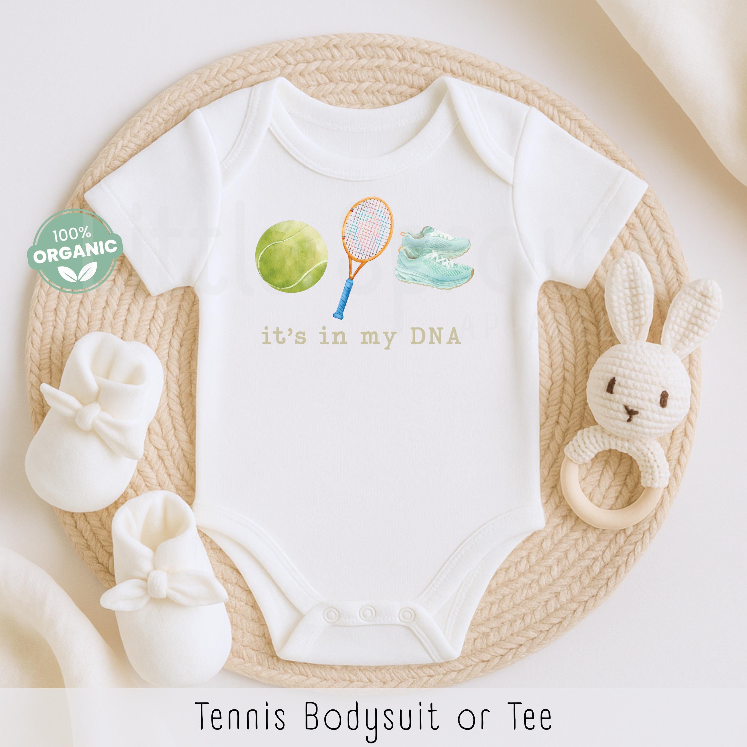 Body Neonato "Born To Play Tennis With My Daddy" - Cotone, Personalizzabile - Foto 13