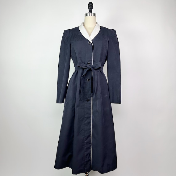 1960's Navy Trenchcoat S - image 1