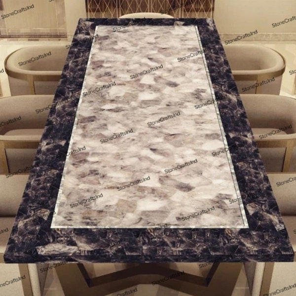 Amethyst Quartz Console Table Etsy