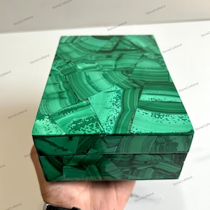 Malachite Jewelry Box, Malachite Stone Random Work Multi Utility Box, Jewelry Storage, Storage & Organization, Christmas Gifts