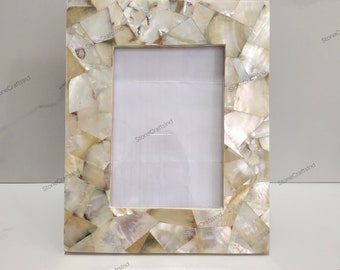 Mother of Pearl Picture Frame, Gemstone Frame, Memorable Photo Frame, Birthday Gift, Wedding Gifts, Photo Frame for Gifting, Home Decor