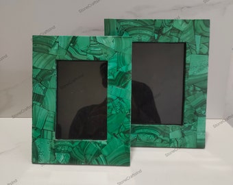 Natural Malachite Picture Frame, Gem Stone Frame, Photography Frames, Photo Frame For Gifting, Picture Frame, Christmas Gifts, Home Decor