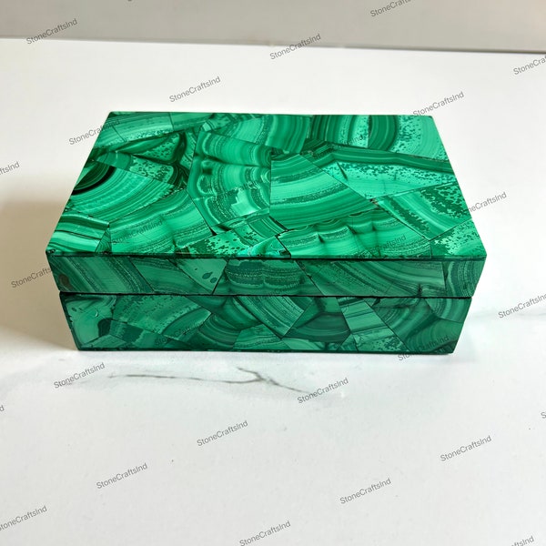 Malachite Jewelry Box, Malachite Stone Multi Utility Box, Jewelry Storage, Housewarming Gifts, Storage & Organization, Christmas Gifts