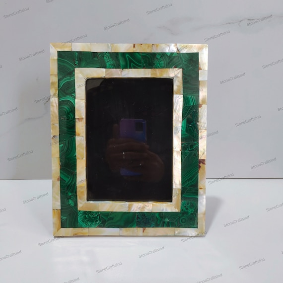 Malachite & Mother of Pearl Picture Frame / Natural