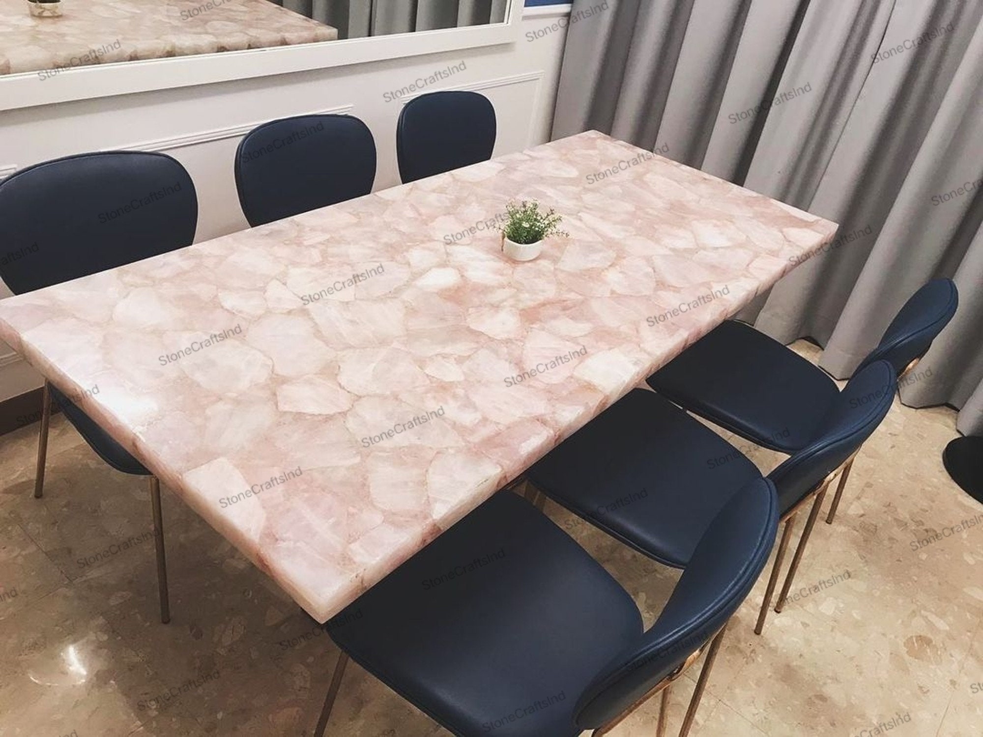 Pink marble table top discount