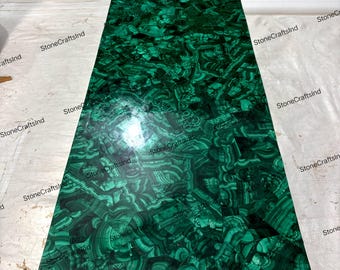 Natural Malachite Stone Coffee Dining Table Top / Handmade Mosaic Art