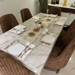 White Quartz Dining Table Top, Natural White Crystal Quartz Living Room Table Top, Quartz Counter Top for Bar & Console Deco Home Interior