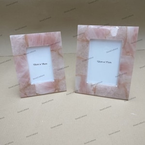 Pink Rose Quartz Picture Frame, Crystal Quartz Family Photo Frame, Photo Frame For Gifting, Gifts for Couples, Picture Frame & Display, Gift