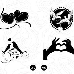 Casamento SVG, Dove SVG, Hand Heart svg, Heart svg, arquivos SVG, Download, png, digital svg