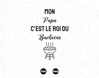 Papa SVG, Vatertag SVG, Mein Vater ist der König des BBQ, Familie SVG, Download SVG, PNG, Scanncut, Cricut