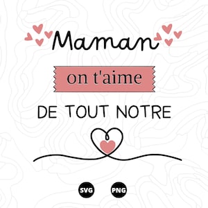 fête des mère SVG, Maman SVG, Famille SVG, Téléchargement svg, png, scanncut, cricut