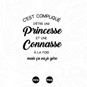 c'est compliqué SVG, phrase SVG, Princesse SVG, Téléchargement svg, png, scanncut, cricut