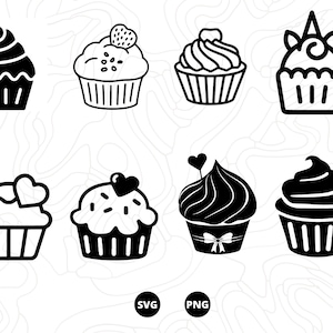 SVG Cupcake, SVG Muffin, file SVG, Scarica, png, svg digitale