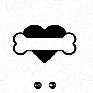 Chien SVG, os svg, monogramme, Téléchargement svg, png, scanncut, cricut