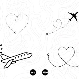 Avion SVG, Voyage svg, Mariage, Téléchargement svg, png, scanncut, cricut
