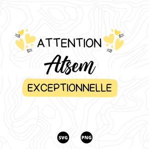 Merci Atsem SVG, Merci SVG, Atsem d'ecole SVG, Téléchargement svg, png, scanncut, cricut