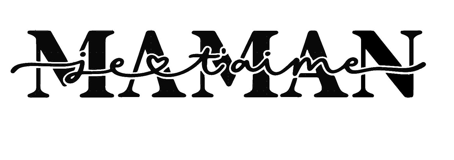 Maman je t'aime SVG, Maman SVG, Famille SVG, Téléchargement svg, png