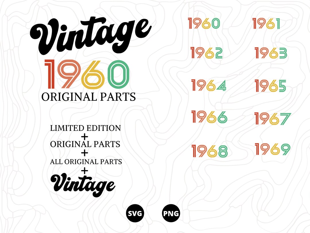 Vintage Svg 1960 Svg Original Parts Svg Download Svg Png - Etsy UK