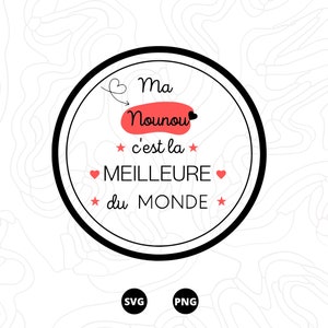 Merci Nounou SVG, Merci SVG, Nounou d'ecole SVG, Téléchargement svg, png, scanncut, cricut
