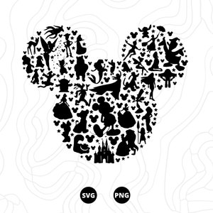 Mickey moss SVG, Mouse head svg, Cartoon character svg, First name svg, Download svg, png, scanncut, cricut