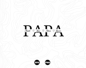 Papa SVG, Vatertag SVG, Familie SVG, Download SVG, PNG, Scanncut, Cricut