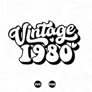 Vintage SVG, 1950/1990 SVG, piezas originales SVG, descargar svg, png, scanncut, cricut