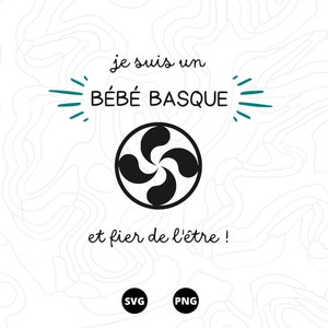 Bodie Bébé Basque SVG, Je suis un bébé basque et fier de l'être svg, Body svg, Naissance svg, Téléchargement svg, png, scanncut, cricut