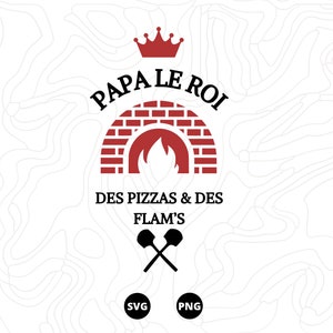 Roi de la pizza c'est Papa SVG, Fête des pères SVG, Famille SVG, Téléchargement svg, png, scanncut, cricut